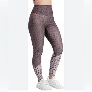 Lole Burst Ankle Leopard Print Brown High-Waisted Leggings